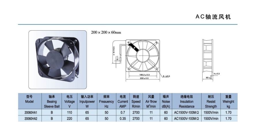 20060 軸流風(fēng)機(jī)